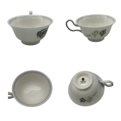 ウェッジウッド Wedgwood グレンミスト カップ＆ソーサー ペア 2点セット 洋食器 ブランド 花柄 おしゃれ 廃盤 中古 W1