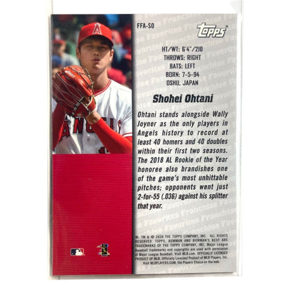 TOPPS MLBカード BOWMAN'S BEST SHOHEI OHTAN ANGELS #FFA-SO 中古 IT2