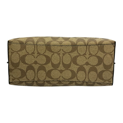 COACH コーチ ハンドバッグ レディース PVCシグネチャー 2way トート ショルダー 斜め掛け ブラウン C4250 中古 T1