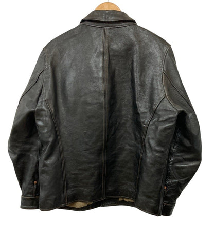LEATHER BOMU レザーボム 馬革 ホースハイド レザージャケット サイズXL メンズ 中古 D4
