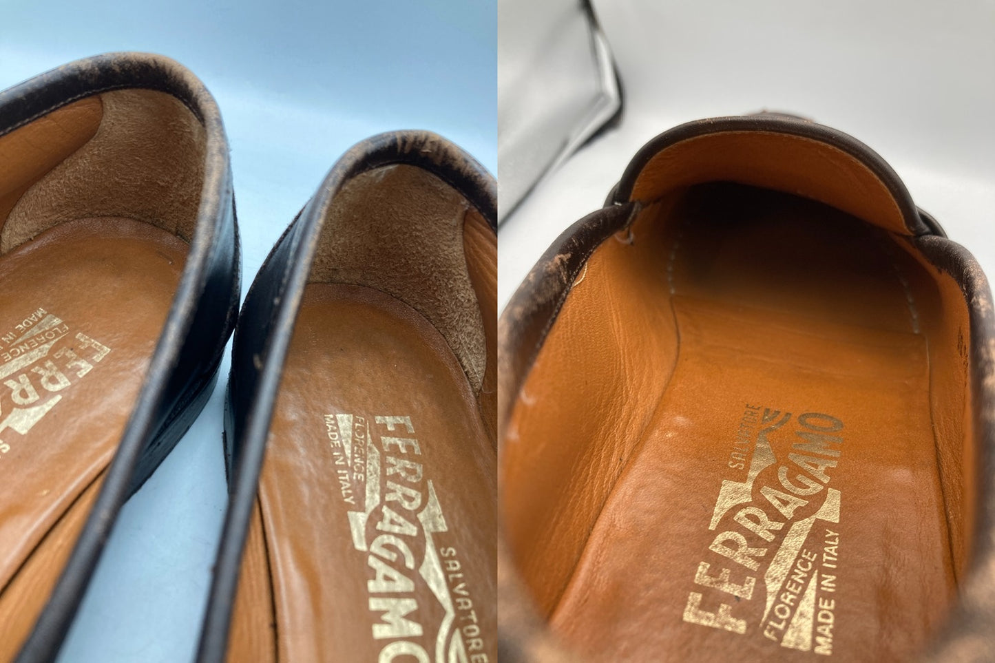 Salvatore Ferragamo サルヴァトーレフェラガモ ガンチーニ ローファー スリッポン UQ3004517 メンズ サイズ6 EE 中古 D4