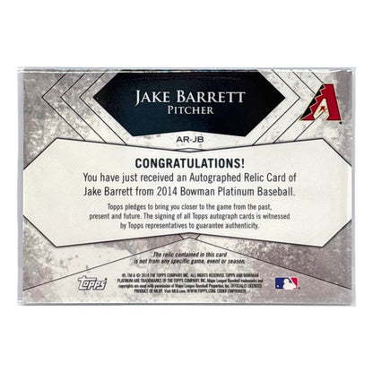 TOPPS MLBカード BOWMAN PLATINUM JAKE BARRETT ARIZONA DIAMONDBACKS /199 #AR-JB 中古 IT1