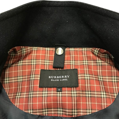BURBERRY バーバリー ブラックレーベル ウールコート メンズ 冬 BLACK LABEL フード取り外し可 ブラック Mサイズ D1F30-628-28 中古 T1