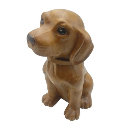 TOMIYA 木彫り 犬のオブジェ 中古 H4