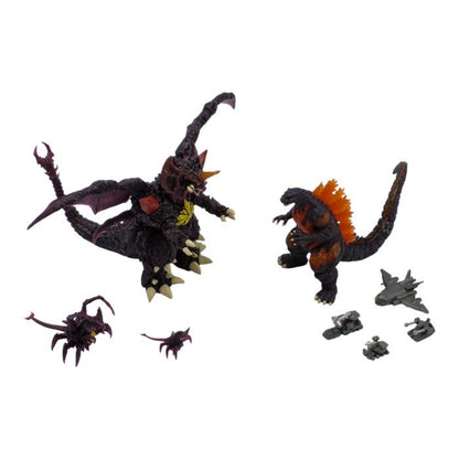 BANDAI ガシャポン HGX ゴジラ 全7種 バーニングゴジラ&デストロイア 開封組立済み 中古 a1