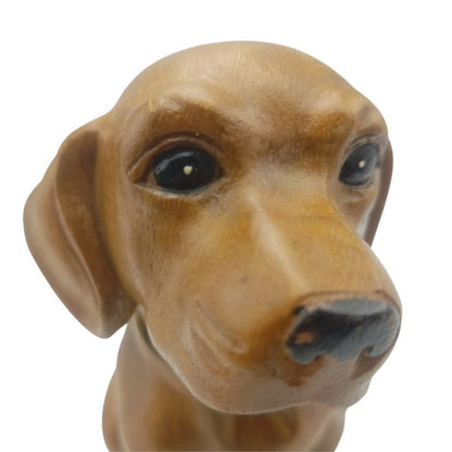 TOMIYA 木彫り 犬のオブジェ 中古 H4