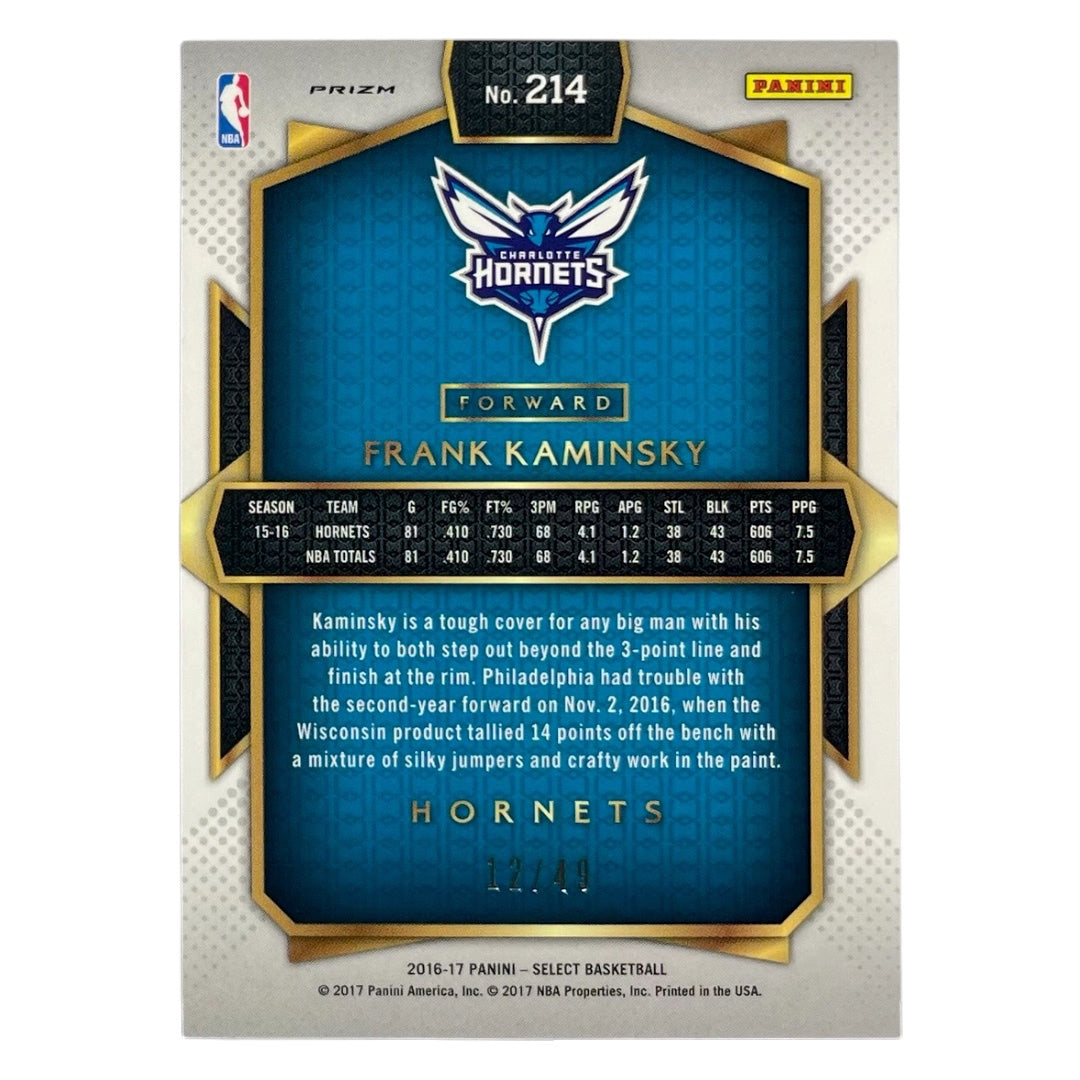 PANINI NBAカード SELECT PRIZM FRANK KAMINSKY HORNETS /49 #214 中古 IT2