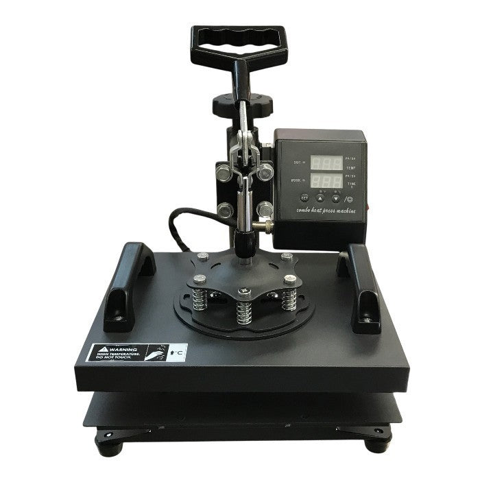 ヒートプレスマシン ブラック 熱転写 プレス機 デジタル制御 回転式アーム 23×30cm 中古 T1