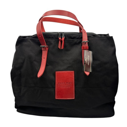 未使用品 BAGGY PORT バギーポート トートバッグ YNM417N RD 鞄 大容量 メンズ レディース レザー キャンバス 中古 W４