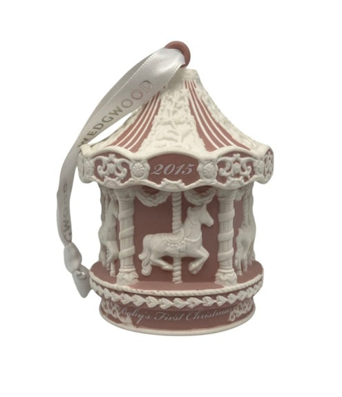 WEDGWOOD ウエッジウッド 2015 クリスマスオーナメント メリーゴーラウンド 中古 D4