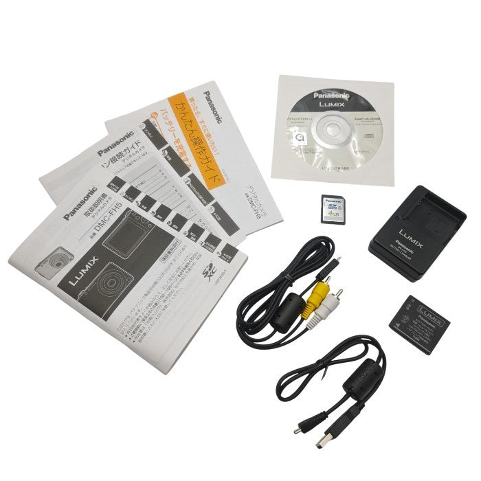 Panasonic パナソニック LUMIX 光学ズーム4倍 1610万画素 デジタルカメラ DMC-FH5-K 中古 H4