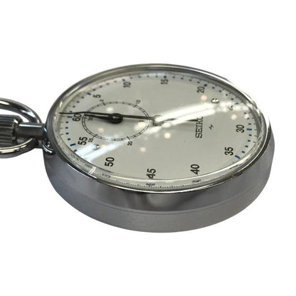 SEIKO セイコー ストップウォッチ アナログ 手巻き 30分計 ビンテージ S型 シルバー/ホワイト 88ST 885011 中古 T1