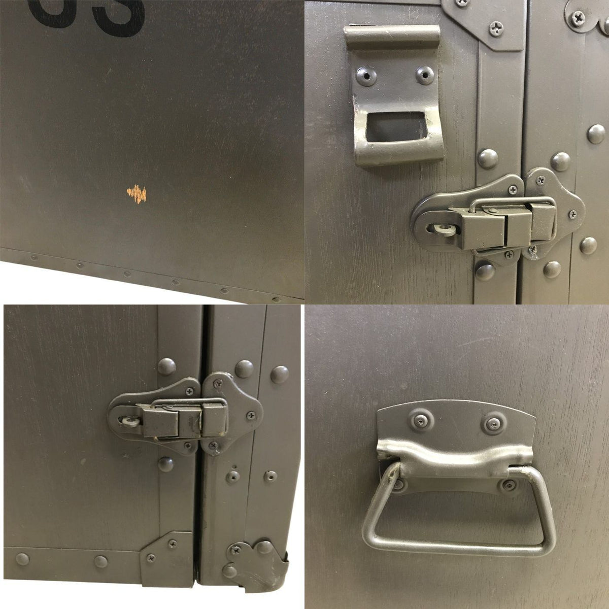 【配送条件あり】 U.S.ARMY フィールドデスク キャビネット/チェア セット 折りたたみ収納 ミリタリー 米軍 レプリカ ブラウン系 中古 T1