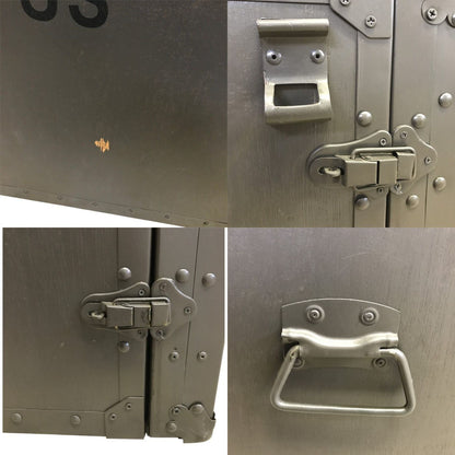 【配送条件あり】 U.S.ARMY フィールドデスク キャビネット/チェア セット 折りたたみ収納 ミリタリー 米軍 レプリカ ブラウン系 中古 T1