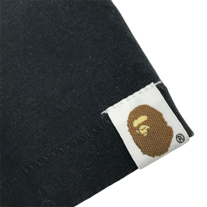 A BATHING APE アベイシングエイプ シャーク Tシャツ レディース 半袖 コットン WGM サメ バックプリント ブラック XSサイズ 中古 T1