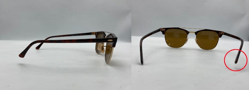 Ray-Ban (レイバン) クラブマスター ダブルブリッジ サングラス RB3816 990/33 中古 D4