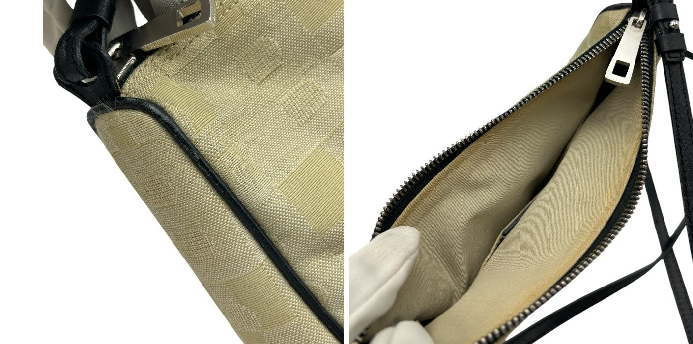 BALLY バリー ショルダーバッグ ベージュ 鞄 肩掛け 斜め掛け 総柄 レディース ブランド おしゃれ 中古 W４