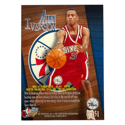 FLEER SKYBOX NBAカード Z-FORCE ALLEN IVERSON PHILADELPHIA 76ERS #151 中古 IT2