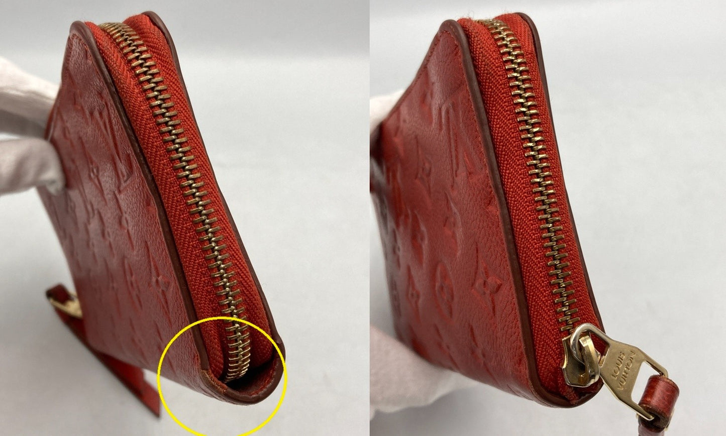 LOUIS VUITTON ルイヴィトン モノグラムアンプラント ポルトフォイユ スクレットロン オリアン M60297 中古 D4