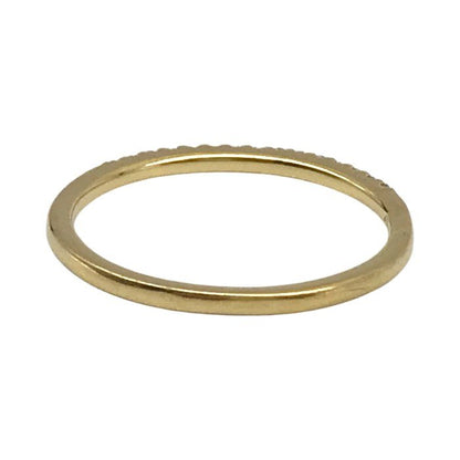 4℃ K18 リング レディース シンプル メレダイヤ イエローゴールド 10号 中古 T1