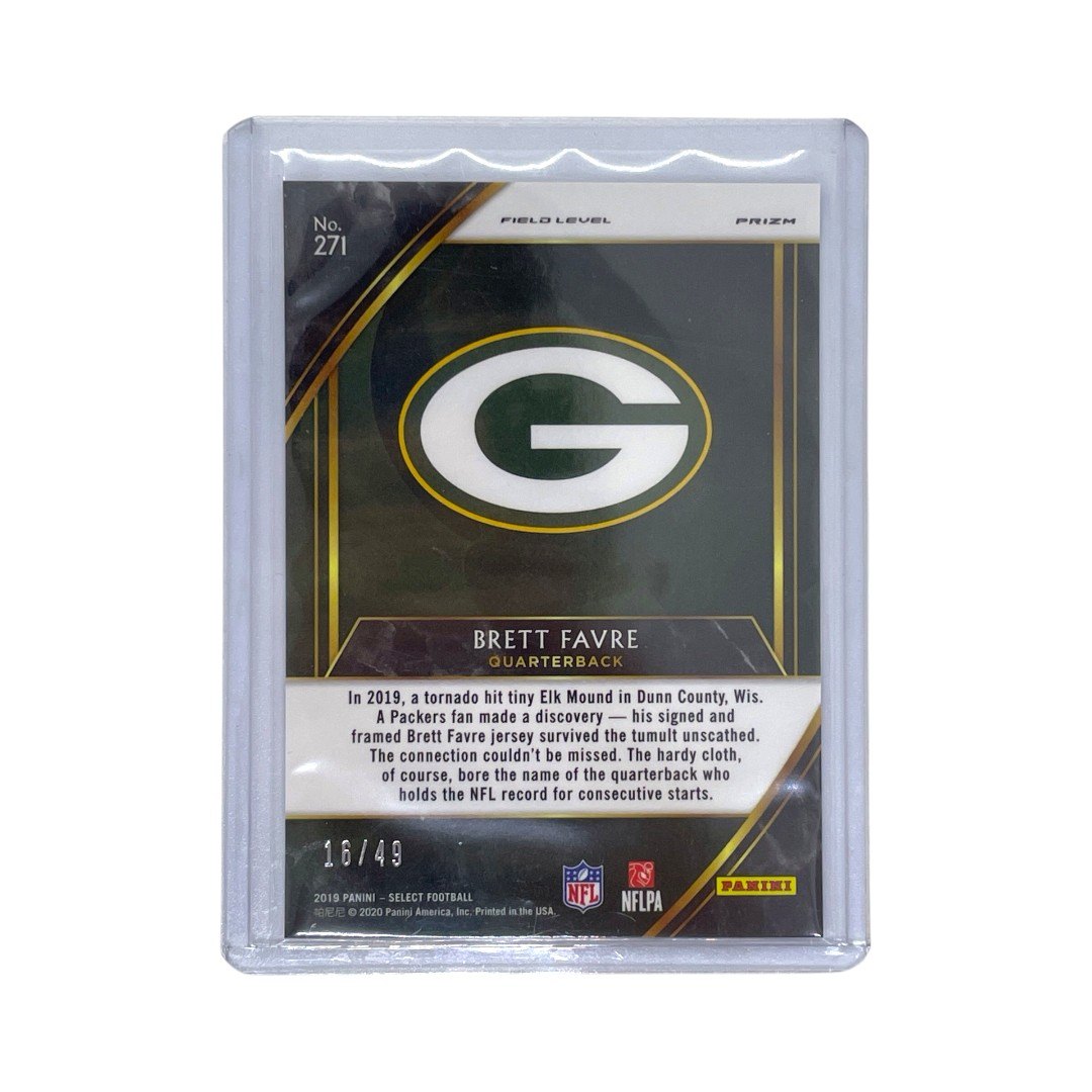 PANINI NFLカード SELECT FIELD LEVEL PRIZM BRETT FAVRE GREEN BAY PACKERS 16/49 #271 中古 IT1