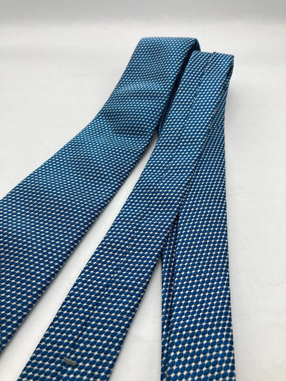 EMPORIO ARMANI エンポリオアルマーニ シルク100％ ネクタイ ドット 水玉 ブルー 中古 D4