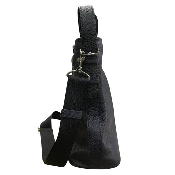 FUJITAKA フジタカ ショルダーバッグ レディース オールシーズン レザー ネイビー 中古 N1