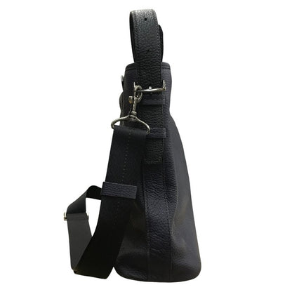 FUJITAKA フジタカ ショルダーバッグ レディース オールシーズン レザー ネイビー 中古 N1