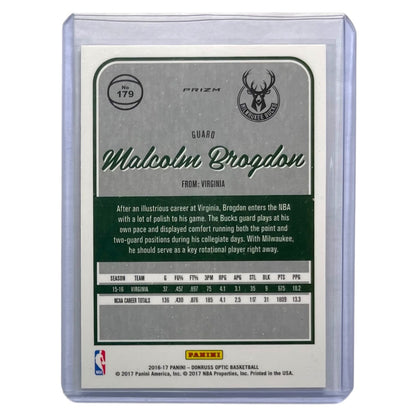 PANINI NBAカード DONRUSS OPTIC PRIZM MALCOLM BROGDON MILWAUKEE BUCKS #179 中古 IT2