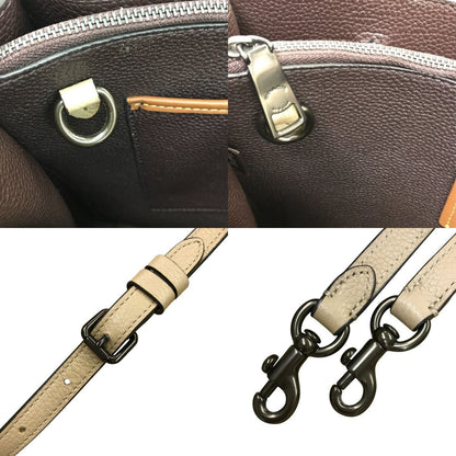 COACH コーチ タイラー キャリーオール ハンドバッグ レディース レザー 2way 斜め掛け ショルダー ベージュ C3460 中古 T1