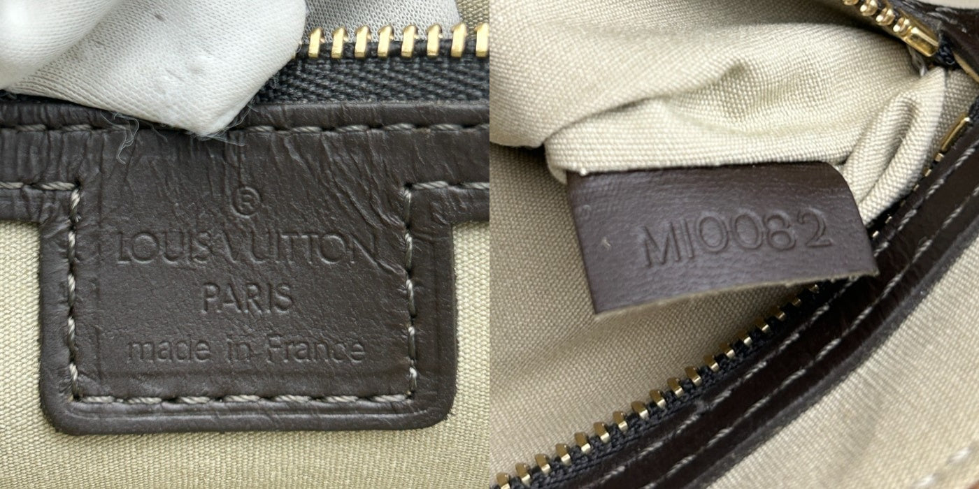 LOUIS VUITTON ルイヴィトン アルマロン ハンドバッグ モノグラムミニ カーキ/ブラウン 廃番 M92206 ブランド レディース キャンバス 中古 W４