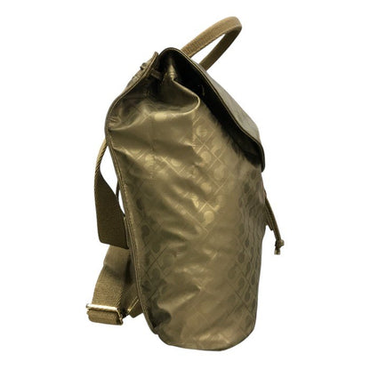 GHERARDINI ゲラルディーニ リュック レディース バックパック マグネット開閉 メタリック ベージュ 中古 T1