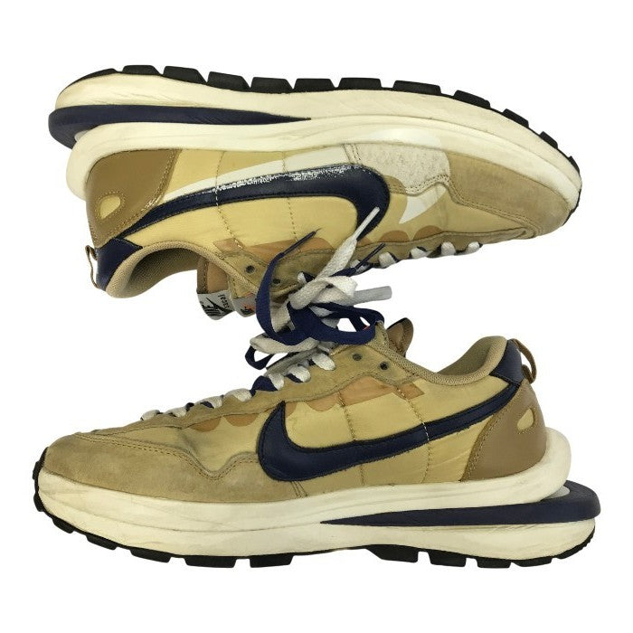 NIKE × SACAI ヴェイパーワッフル スニーカー メンズ ローカット コラボ VAPORWAFFLE ベージュ/ネイビー/ホワイト 27.5cm DD1875-200 中古 T1