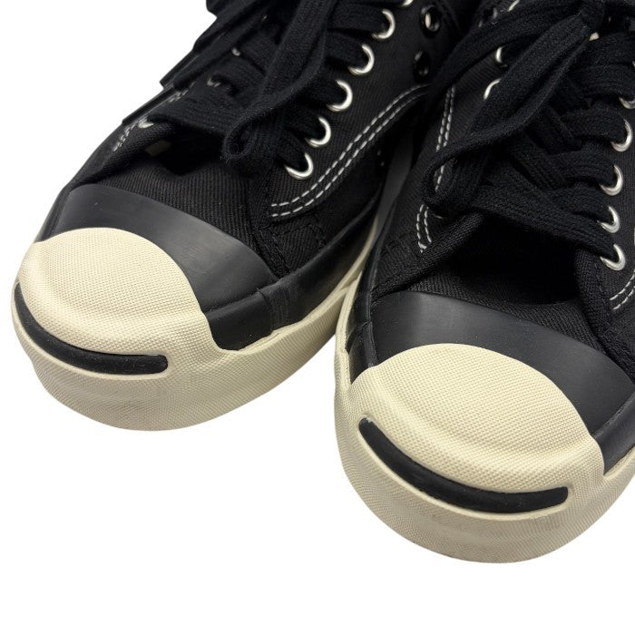 converse コンバース BIOTOP ビオトープ JACK PURCELL ジャックパーセル スニーカー 24.5cm 靴 シューズ おしゃれ レディース キャンバス ブラック 中古 W４
