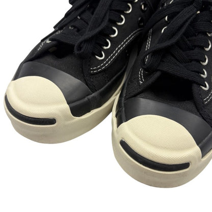 converse コンバース BIOTOP ビオトープ JACK PURCELL ジャックパーセル スニーカー 24.5cm 靴 シューズ おしゃれ レディース キャンバス ブラック 中古 W４