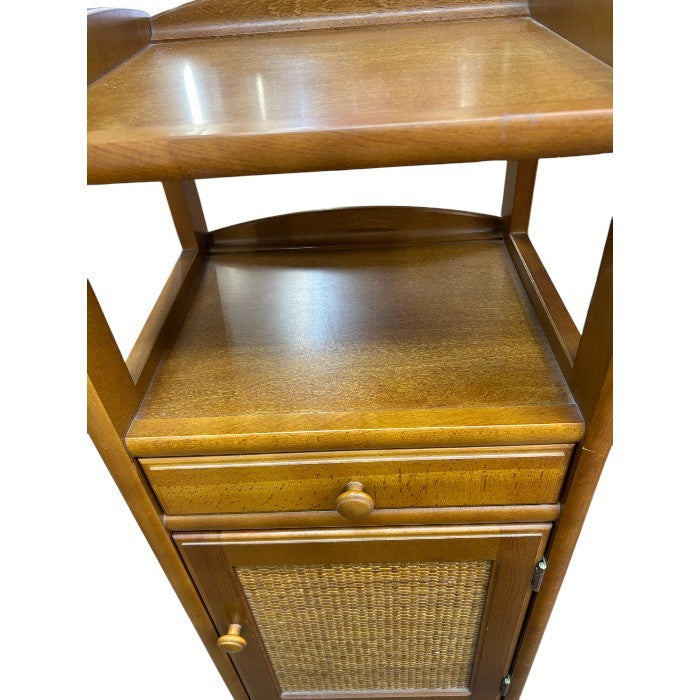 karimoku カリモク 電話台 FAX台 インテリア 家具 収納 木製 中古 W４