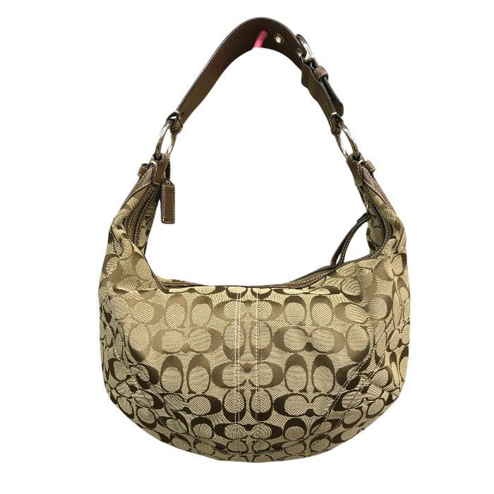 COACH コーチ ワンショルダーバッグ レディース オールシーズン シグネチャー ベージュ ブラウン バッグ 10075 中古 N1