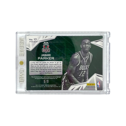 PANINI NBAカード SPECTRA SUPERSTAR PRIZM GREEN JABARI PARKER 5/5 #17 中古 IT1