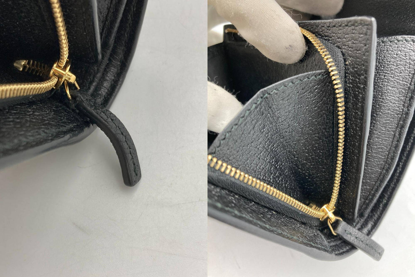 GUCCI グッチ オフィディア GG シェリーライン 二つ折り財布 598662 ブラック 中古 D4