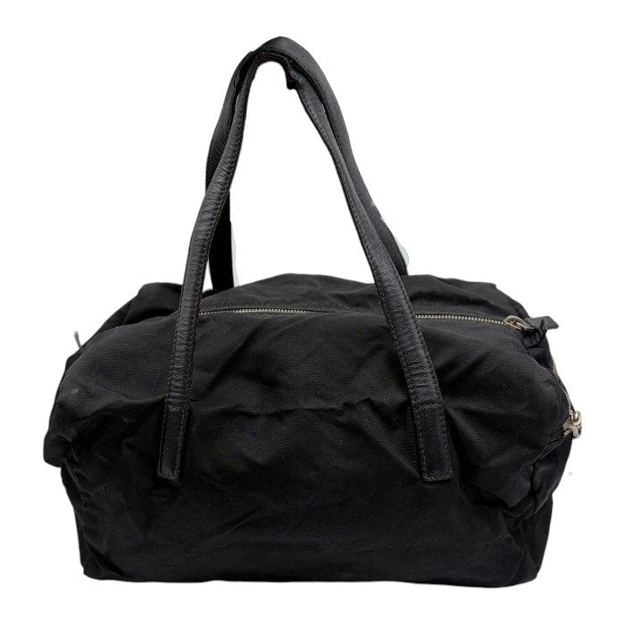 PRADA プラダ ミニ ボストンバッグ 三角ロゴ ブラック 鞄 小さめ ブランド レディース 中古 W1
