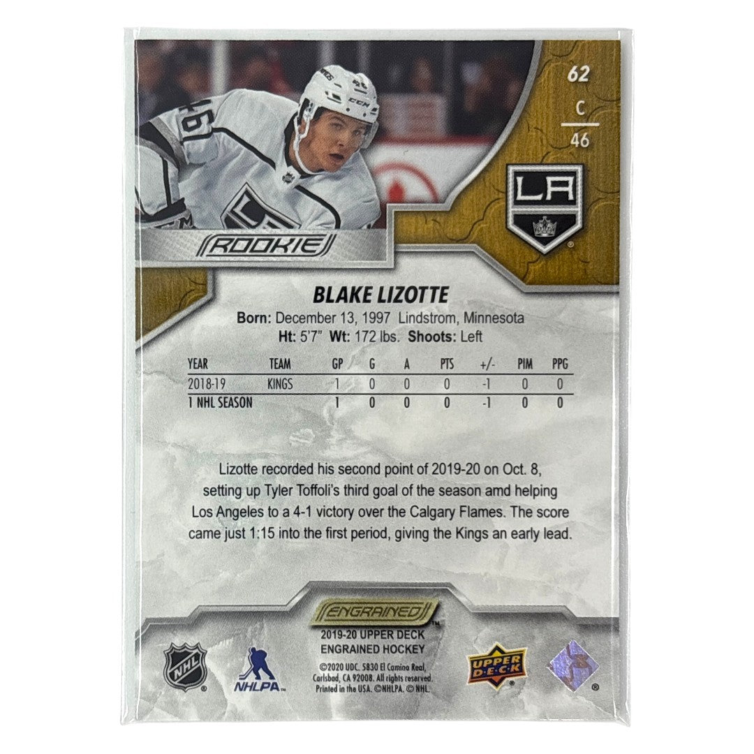 UPPER DECK NHLカード ENGRAINED BLAKE LIZOTTE KINGS /299 #62 中古 IT1