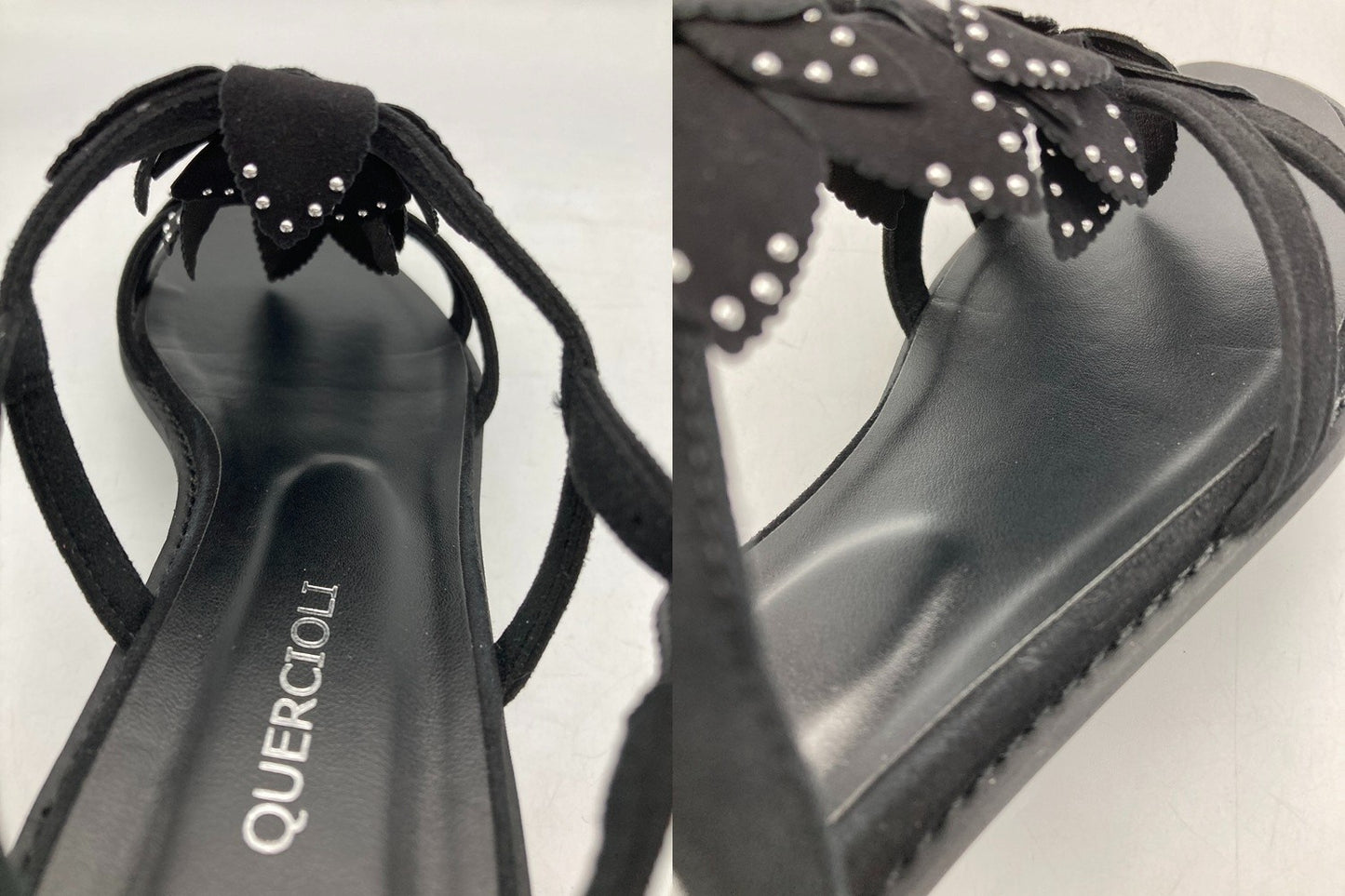 シューギャラリー オオタ QUERCIOLI(クエルチオーリ) スエードフラワー サンダル サイズ23.5cm レディース 中古 D4