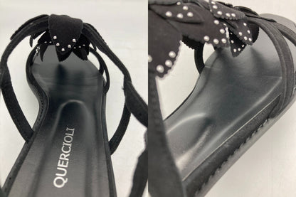 シューギャラリー オオタ QUERCIOLI(クエルチオーリ) スエードフラワー サンダル サイズ23.5cm レディース 中古 D4