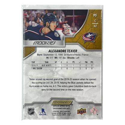 UPPER DECK NHLカード ENGRAINED ALEXANDRE TEXIER BLUE JACKETS /299 #95 中古 IT1
