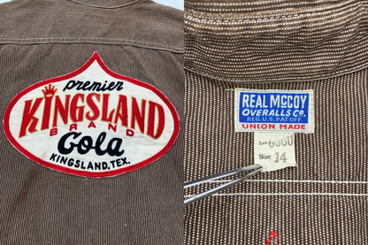 THE REAL McCOY’S ザリアルマッコイズ ワッペン ワークシャツ 半袖 サイズ14 メンズ 中古 D4