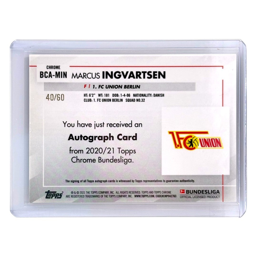 TOPPS サッカーカード CHROME MARCUS INGVARTSEN UNION BERLIN /60 #BCA-MIN 中古 IT1
