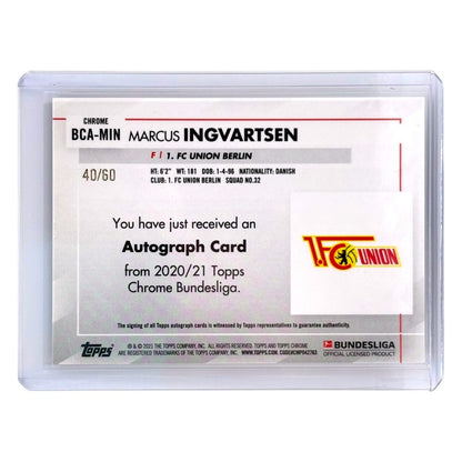 TOPPS サッカーカード CHROME MARCUS INGVARTSEN UNION BERLIN /60 #BCA-MIN 中古 IT1