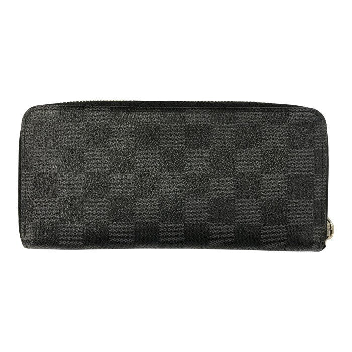 LOUIS VUITTON ルイヴィトン ダミエ グラフィット ジッピーウォレット・ヴェルティカル 長財布 メンズ ラウンドファスナー ジップ グレー N63095 中古 T1