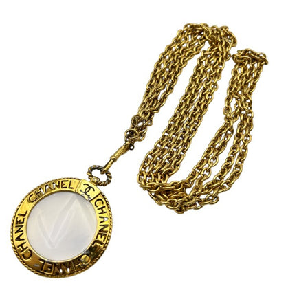 CHANEL シャネル ネックレス ルーペ ペンダント ブランド おしゃれ チェーン ゴールド 中古 W４