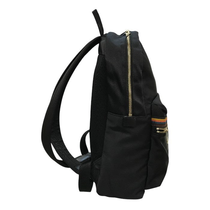Paul Smith ポールスミス リュックサック ユニセックス ナイロン ストライプ バックパック 軽量 ブラック 中古 T1